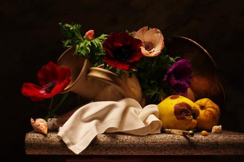 Still life with late Anemones